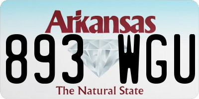 AR license plate 893WGU