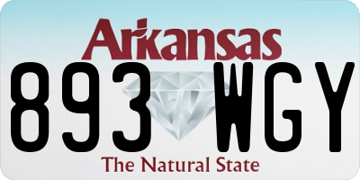 AR license plate 893WGY