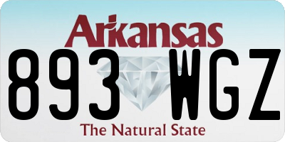 AR license plate 893WGZ