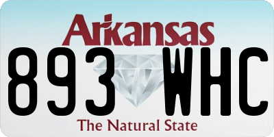 AR license plate 893WHC