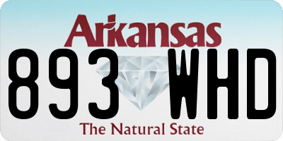 AR license plate 893WHD