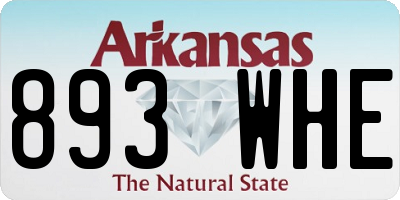 AR license plate 893WHE