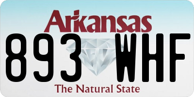 AR license plate 893WHF