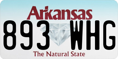 AR license plate 893WHG