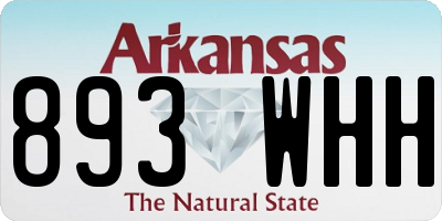 AR license plate 893WHH