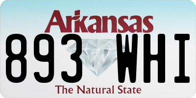 AR license plate 893WHI