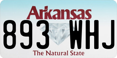 AR license plate 893WHJ