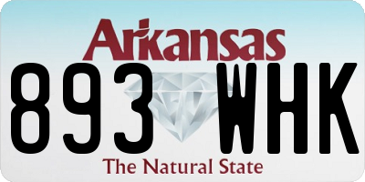 AR license plate 893WHK