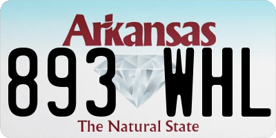 AR license plate 893WHL