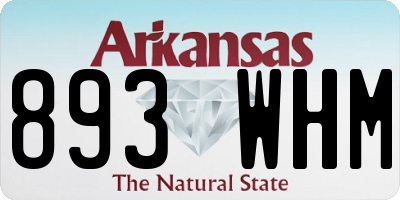 AR license plate 893WHM