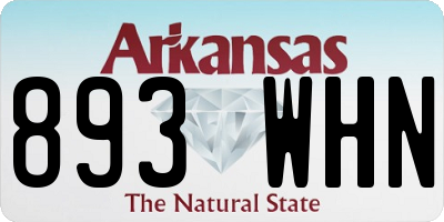 AR license plate 893WHN