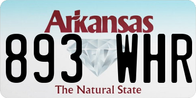 AR license plate 893WHR