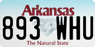 AR license plate 893WHU