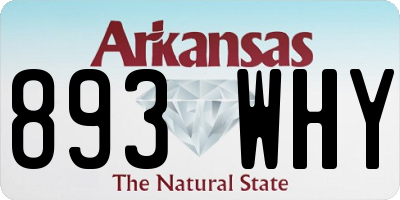 AR license plate 893WHY