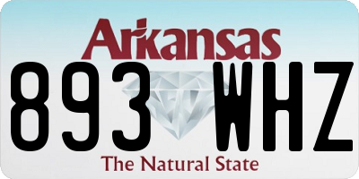 AR license plate 893WHZ