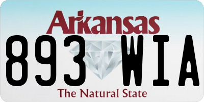 AR license plate 893WIA