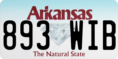 AR license plate 893WIB