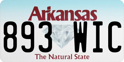 AR license plate 893WIC