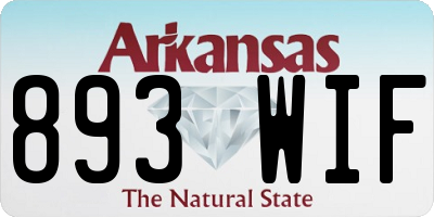AR license plate 893WIF