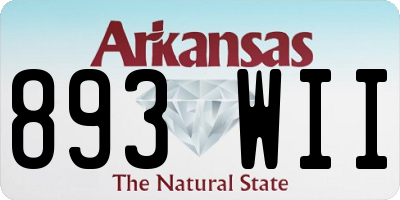 AR license plate 893WII