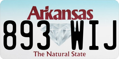 AR license plate 893WIJ