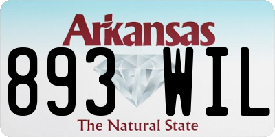 AR license plate 893WIL