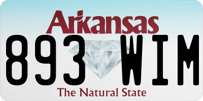 AR license plate 893WIM