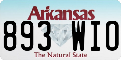 AR license plate 893WIO