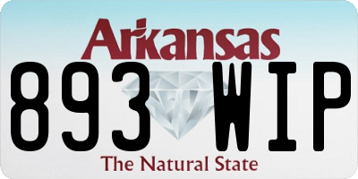 AR license plate 893WIP