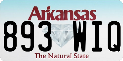AR license plate 893WIQ