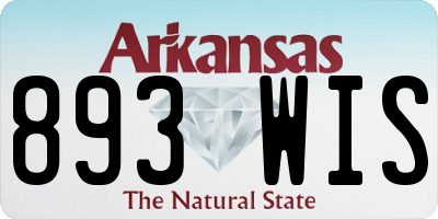 AR license plate 893WIS