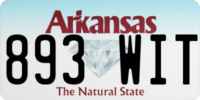 AR license plate 893WIT