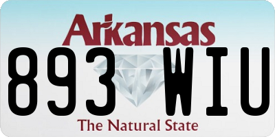 AR license plate 893WIU