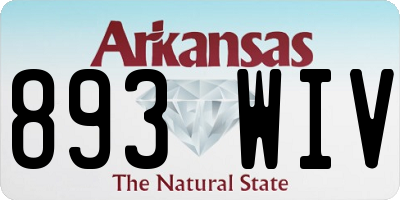 AR license plate 893WIV