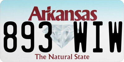 AR license plate 893WIW