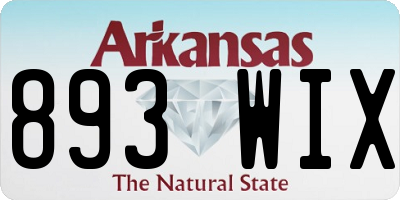 AR license plate 893WIX