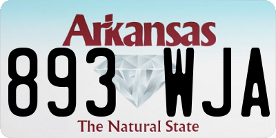 AR license plate 893WJA