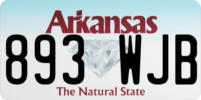 AR license plate 893WJB