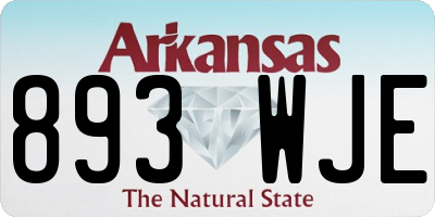 AR license plate 893WJE