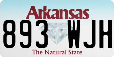 AR license plate 893WJH