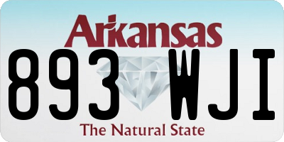 AR license plate 893WJI