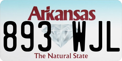 AR license plate 893WJL