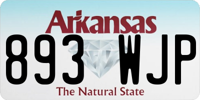 AR license plate 893WJP