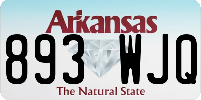AR license plate 893WJQ
