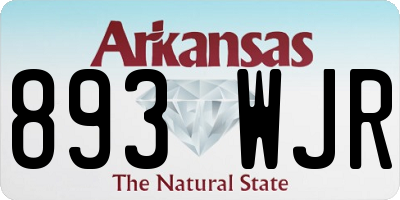 AR license plate 893WJR