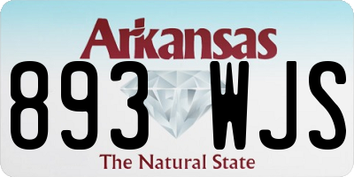 AR license plate 893WJS