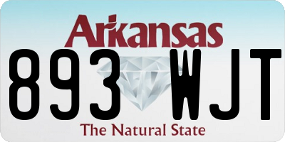 AR license plate 893WJT