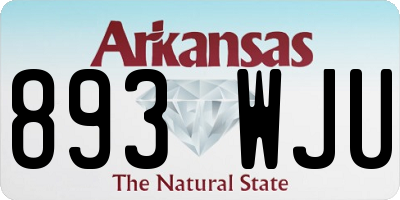 AR license plate 893WJU