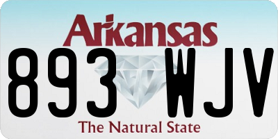 AR license plate 893WJV
