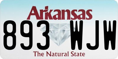 AR license plate 893WJW